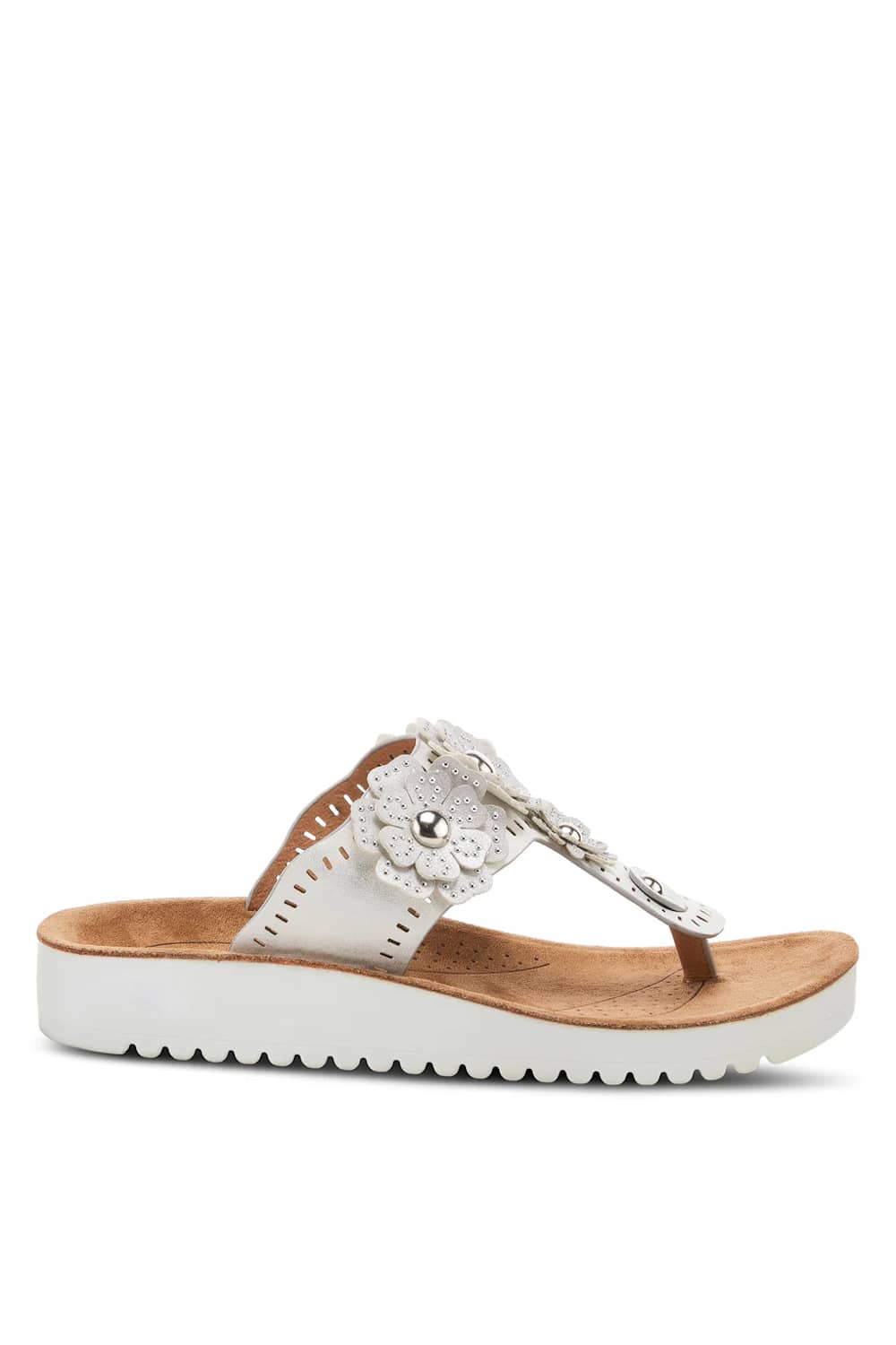 Flexus Bayview Wedge Sandals for Women in Silver | BAYVIEW-SL - Image 2