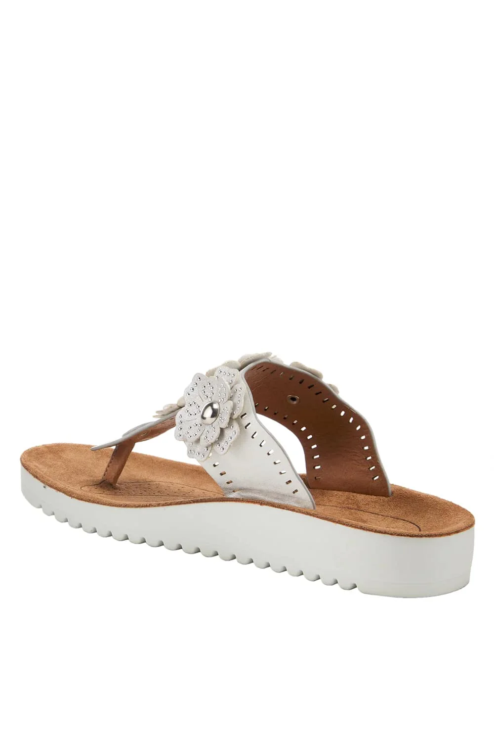 Flexus Bayview Wedge Sandals for Women in Silver | BAYVIEW-SL - Image 3