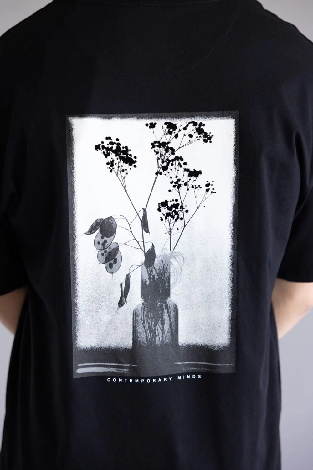 Denim & Flower Flower Photo T-Shirt for Men in Black | CKTS-C484 - Image 3