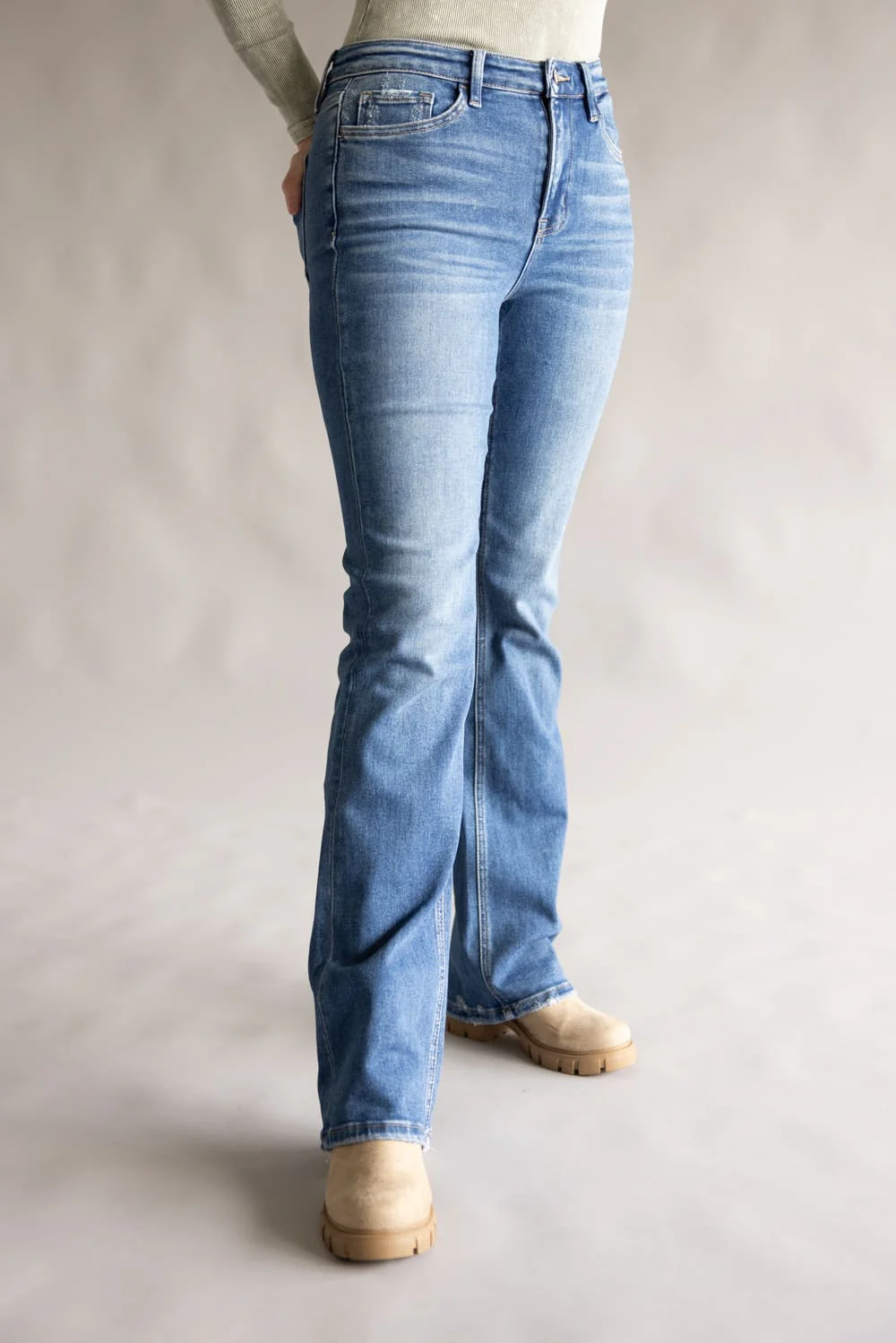 Flying Monkey Regulator High Rise Bootcut Jeans for Women | F6081 - Image 3