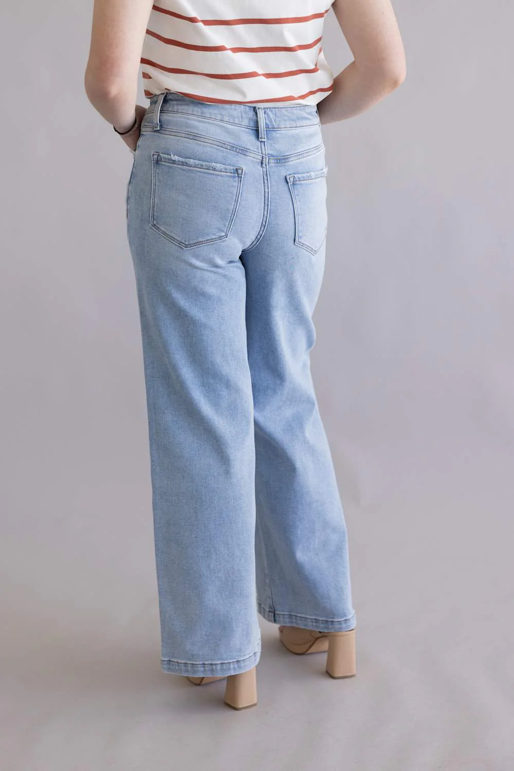 Flying Monkey High Rise Wide Leg Jeans for Women | F6411 - Image 4
