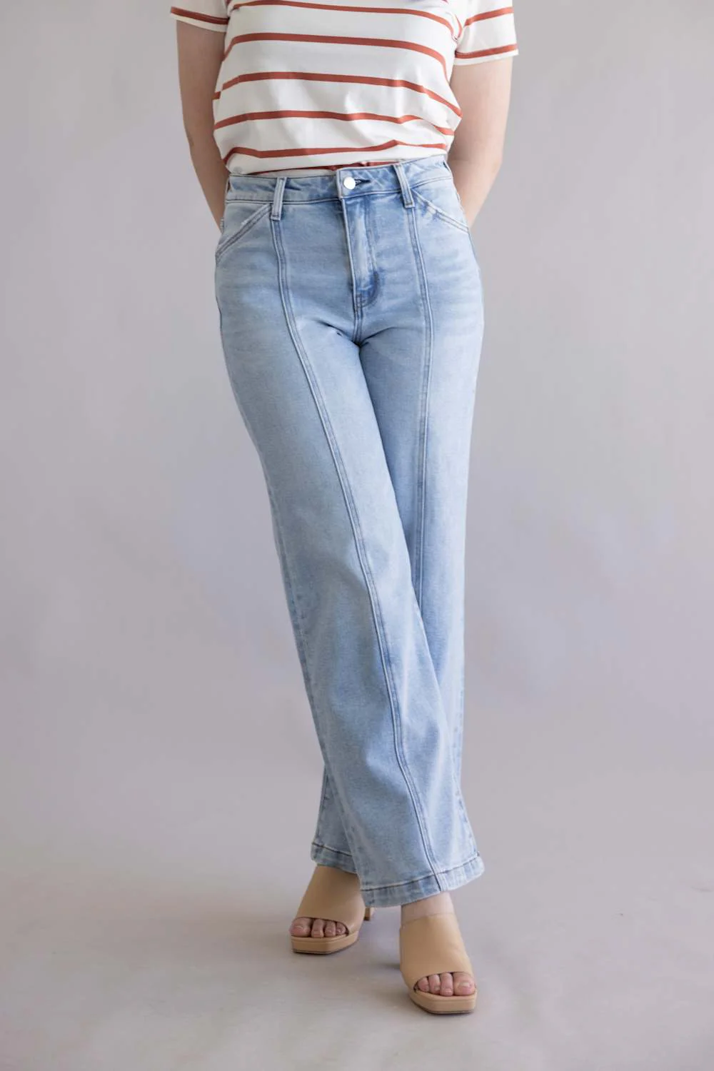 Flying Monkey High Rise Wide Leg Jeans for Women | F6411 - Image 5