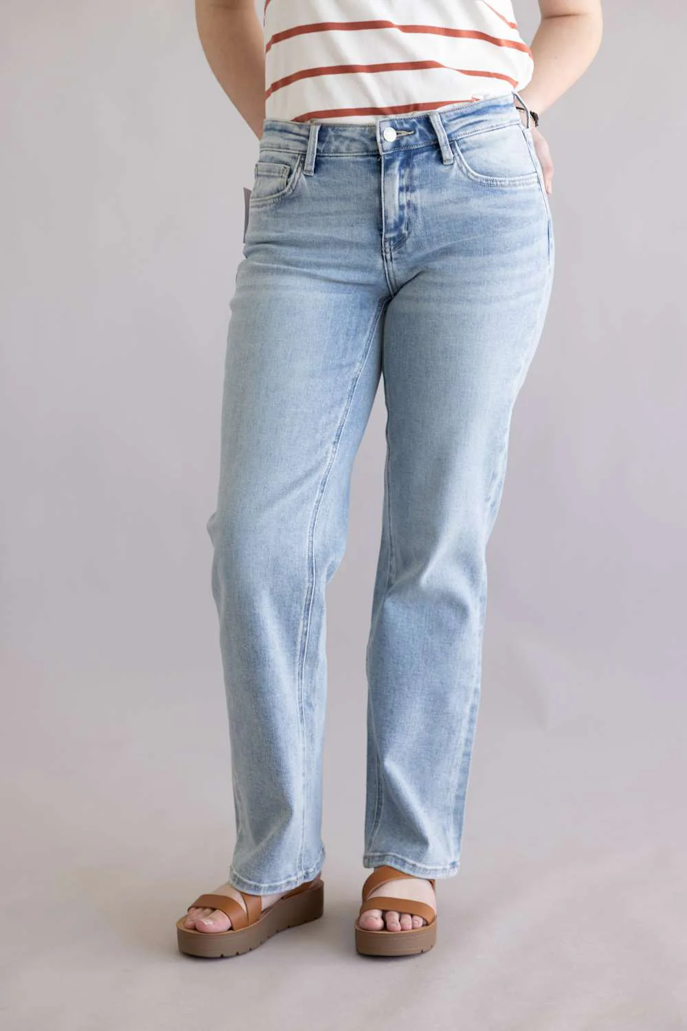 Flying Monkey Extraordinary Low Rise Straight Leg Jeans for Women | F9140 - Image 4