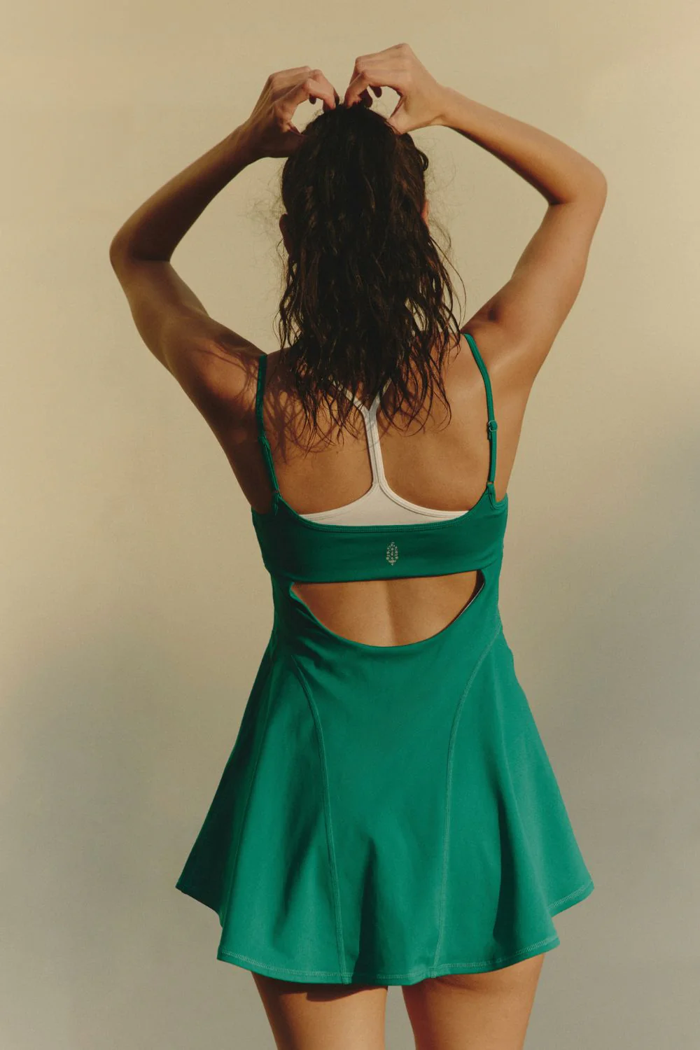 FP Movement Baseline Tennis Dress for Women in Green Glow Combo | OB2219640-GREENGLOW - Image 2