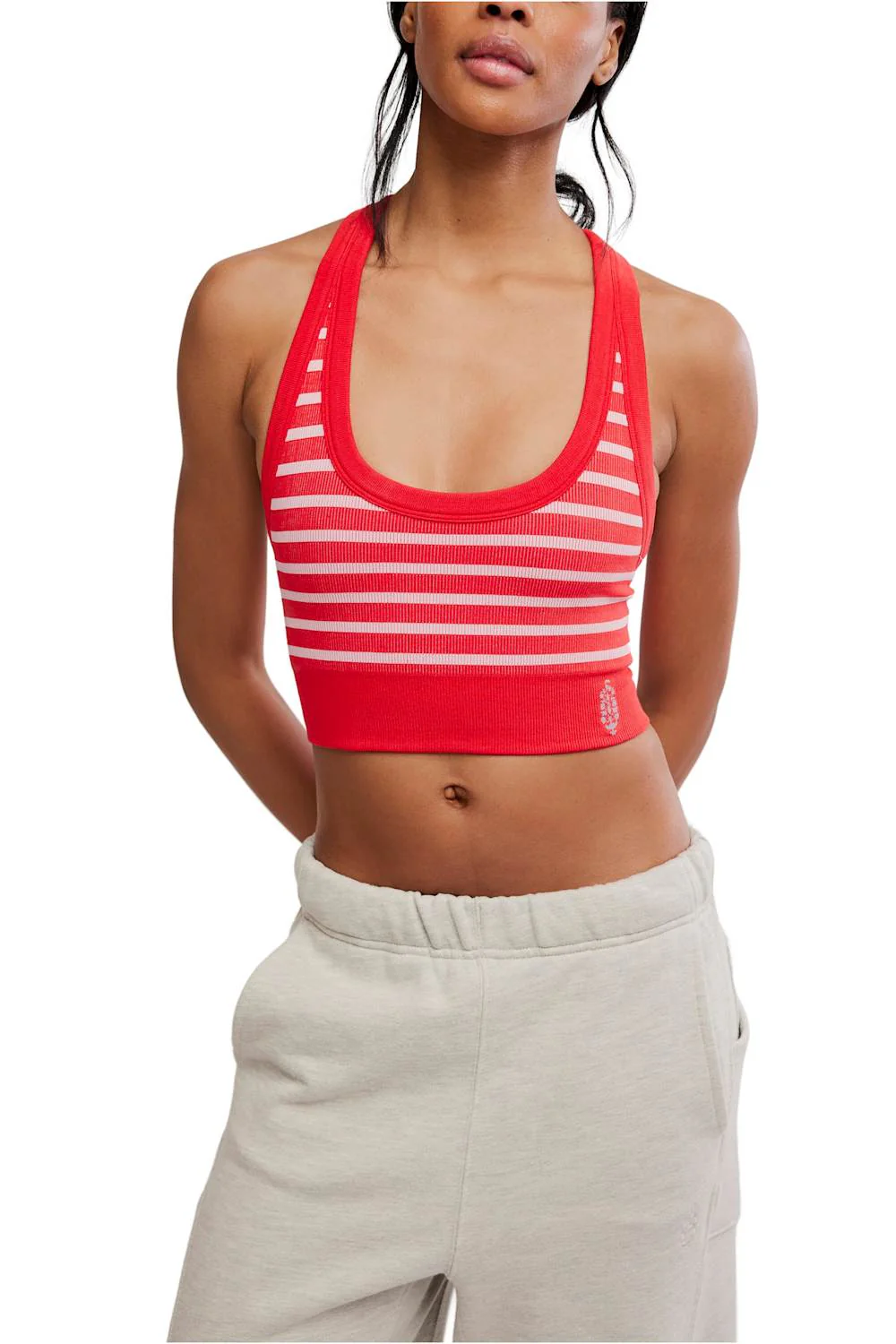 FP Movement Go To Striped Bra for Women in Grapefruit Combo | OB2104639-GRAPEFRUITCOMBO - Image 5