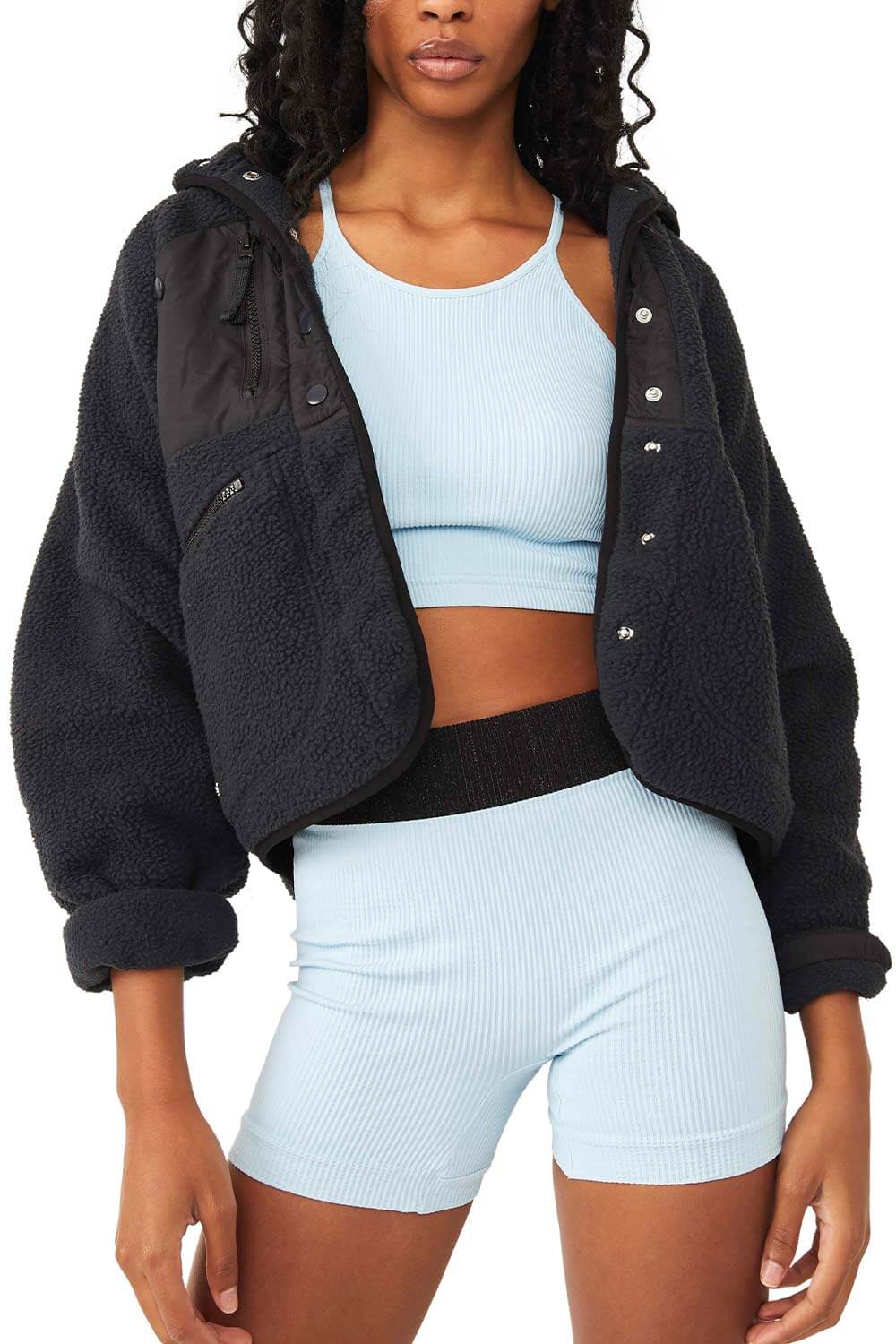 FP Movement Hit The Slopes Fleece Jacket for Women in Black | OB921410-BLACK - Image 4