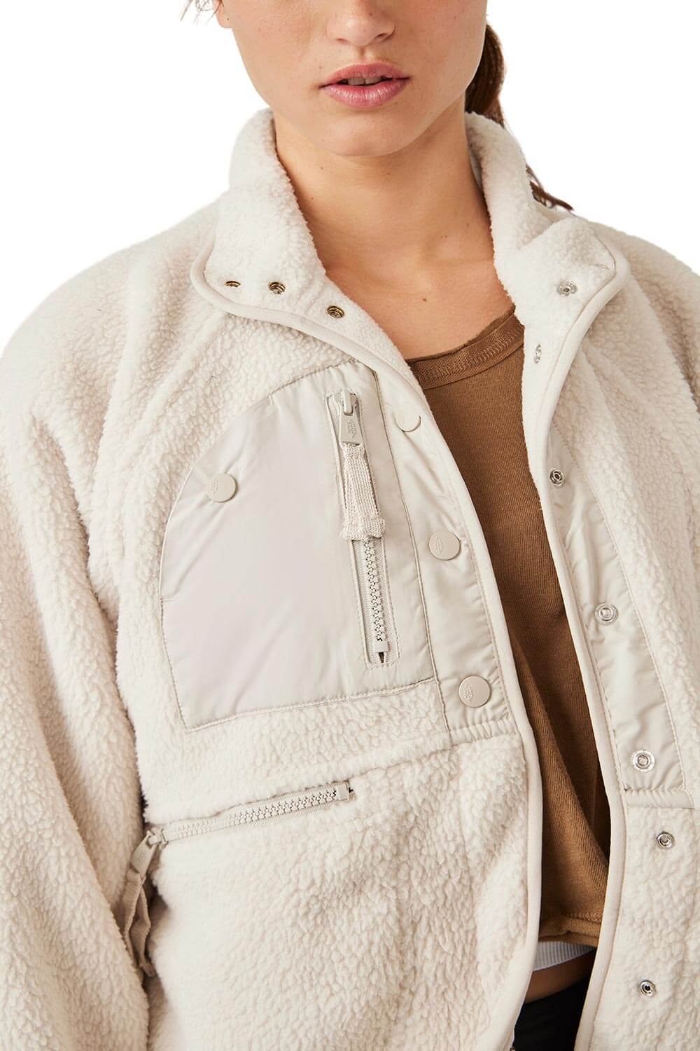 FP Movement Hit The Slopes Fleece Jacket for Women in Muted Beige | OB921410-BEIGE - Image 7