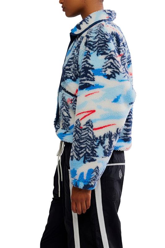FP Movement Hit The Slopes Printed Fleece Jacket for Women in Alpine Combo | OB1021427-ALPINE - Image 4