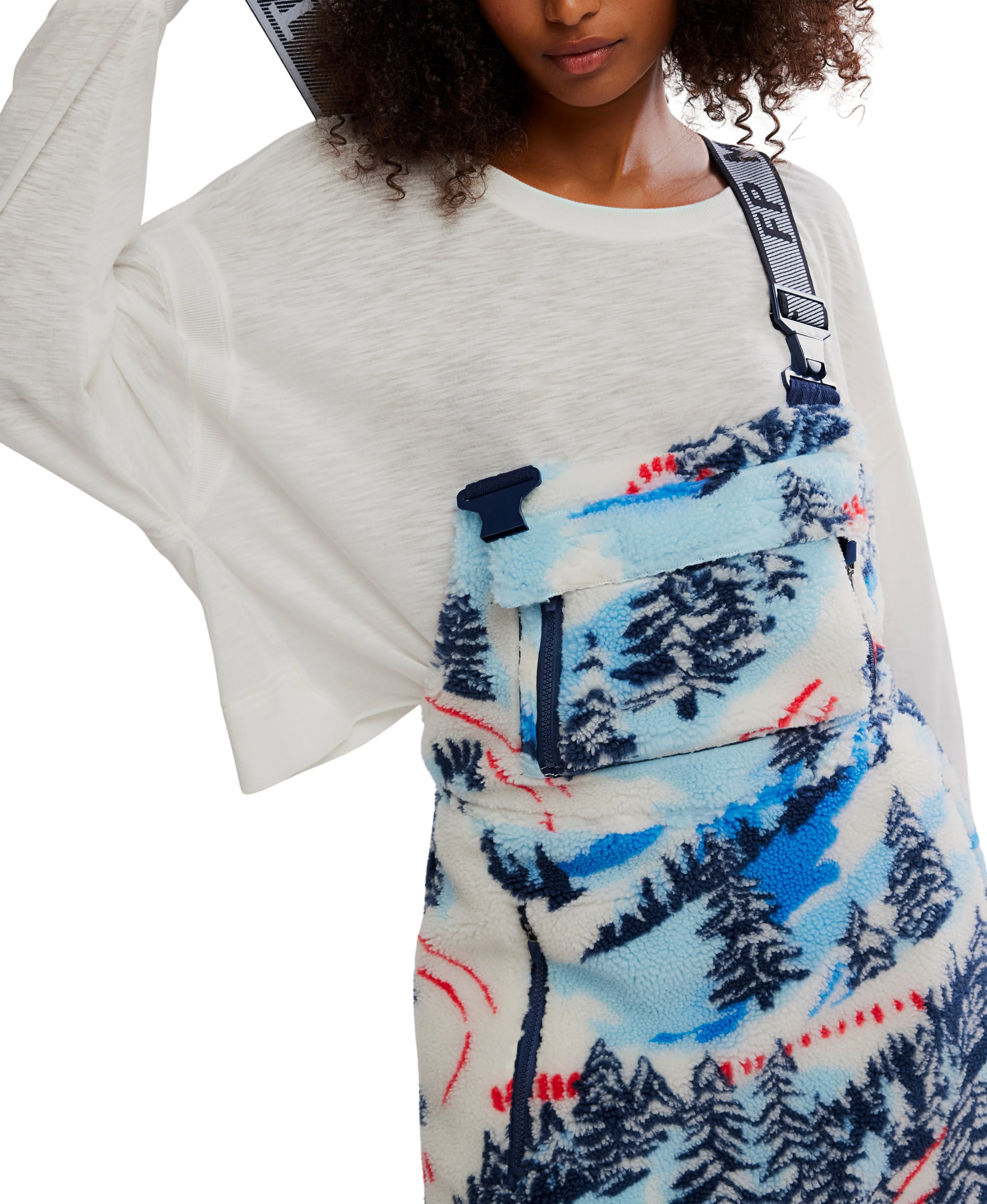 FP Movement Hit The Slopes Printed Salopette for Women in Alpine Combo | OB1605126-ALPINE - Image 2