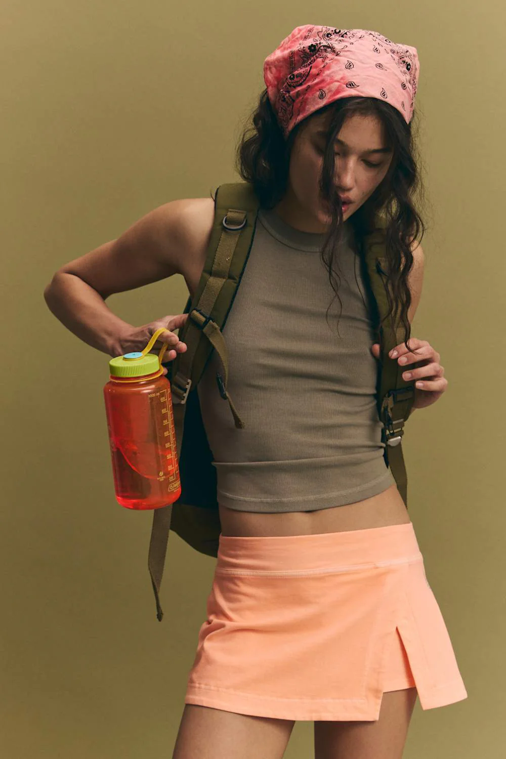 FP Movement Hot Shot Mini Skort for Women in Pastel Peach | OB1527086-PASTELPEACH - Image 2