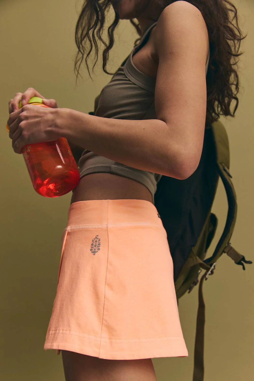 FP Movement Hot Shot Mini Skort for Women in Pastel Peach | OB1527086-PASTELPEACH - Image 3