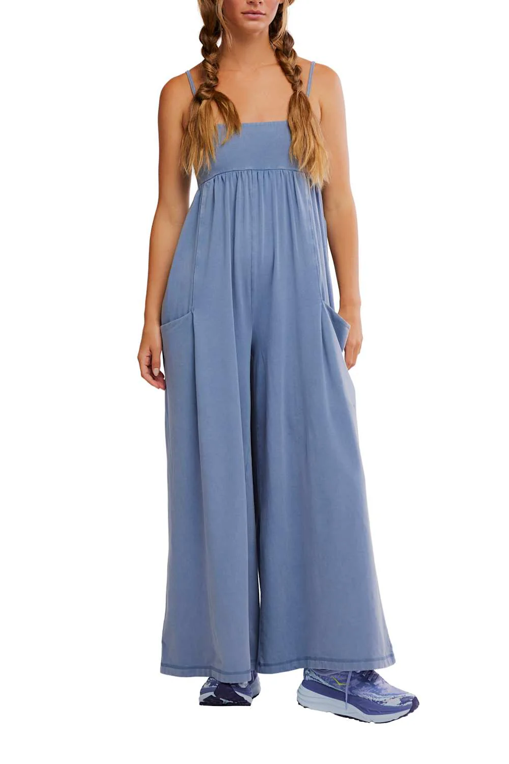 FP Movement Hot Shot Strappy Onesie for Women in Blue Ash | OB2364582-BLUEASH - Image 2