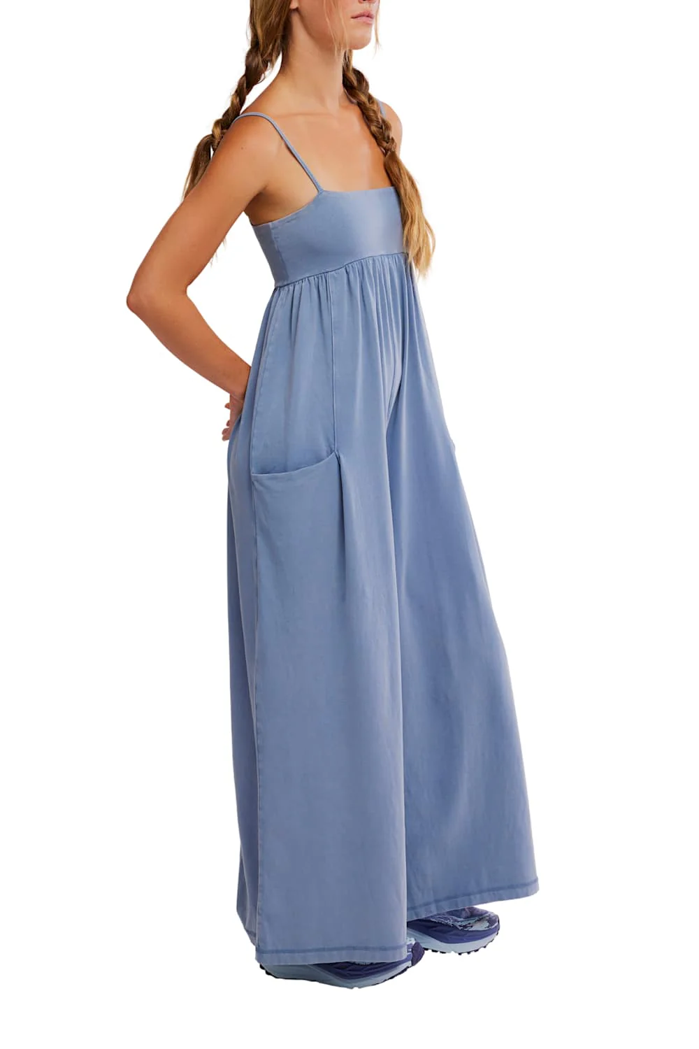 FP Movement Hot Shot Strappy Onesie for Women in Blue Ash | OB2364582-BLUEASH - Image 3