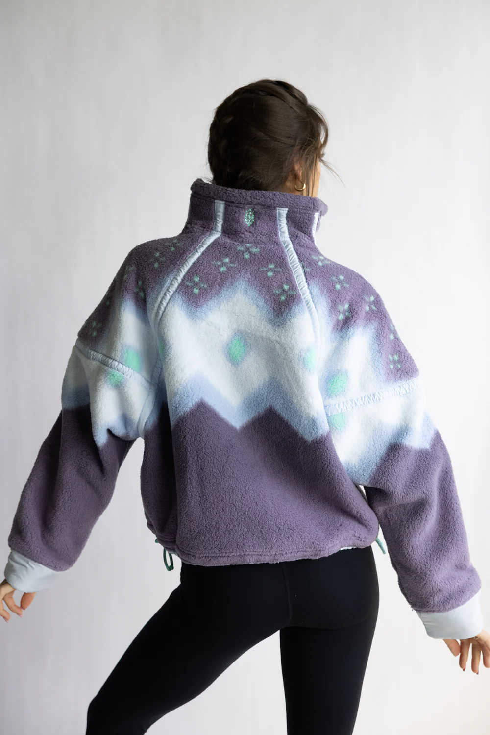 FP Movement Printed Mountain High ½ Zip Fleece for Women in Glow Graphite | OB2356753-GLOWGRAPHITE - Image 2