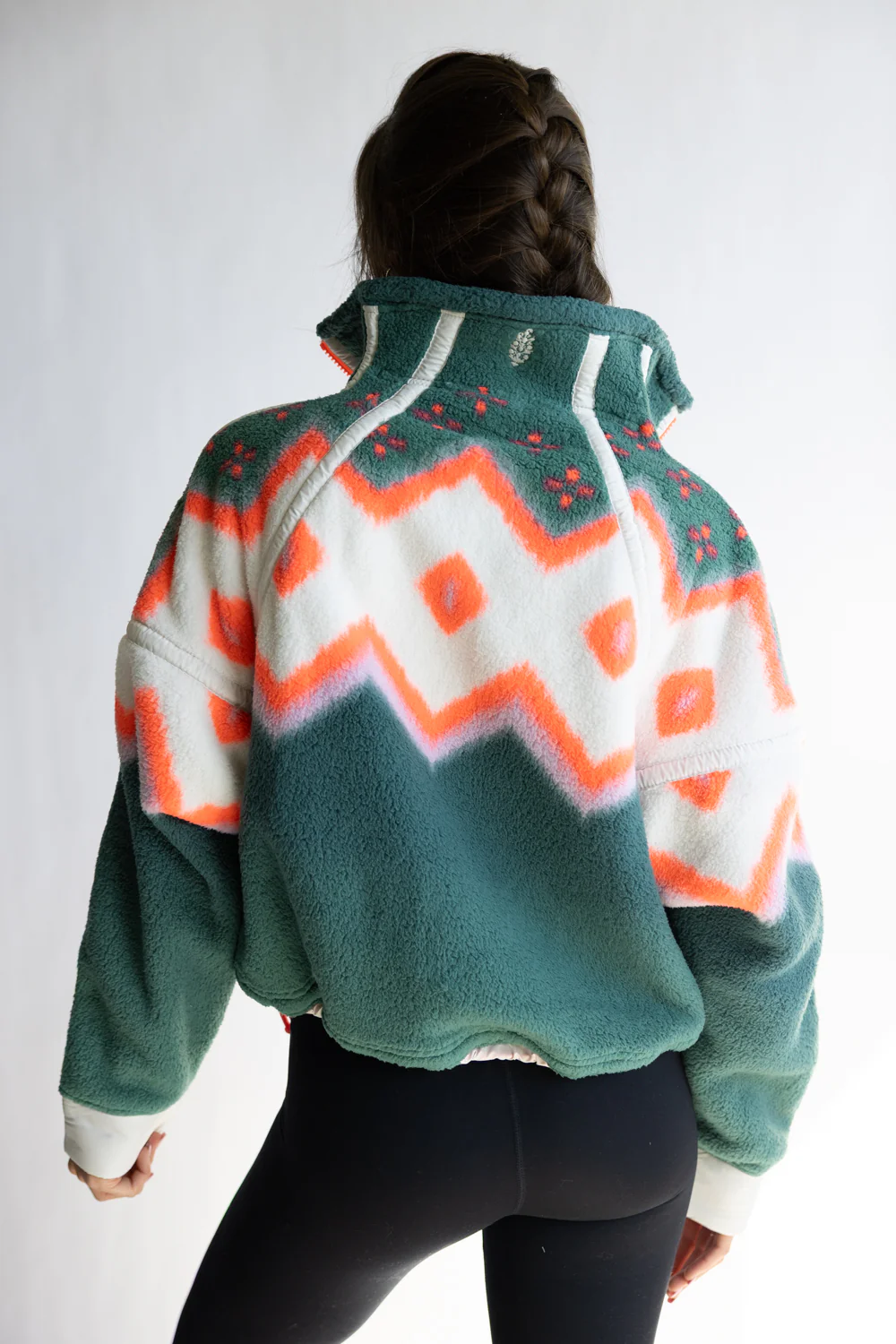FP Movement Printed Mountain High ½ Zip Fleece for Women in Green Glow | OB2356753-GREENGLOW - Image 2