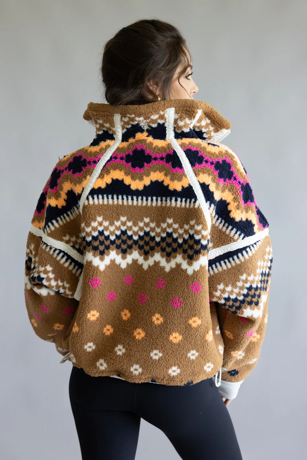 FP Movement Printed Mountain High ½ Zip Fleece for Women in Twig | OB2356753-TWIG - Image 6