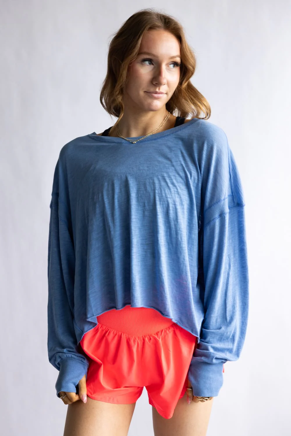 FP Movement My Time Layer Tee for Women in Light Cobalt | OB1890430-LIGHTCOBALT - Image 2