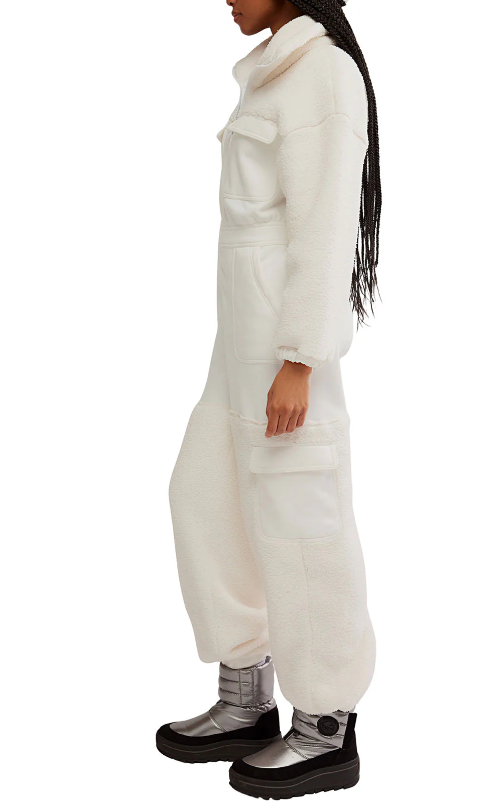 FP Movement Salopette Fleece Coverall for Women in Ivory | OB2348856-IVORY - Image 4