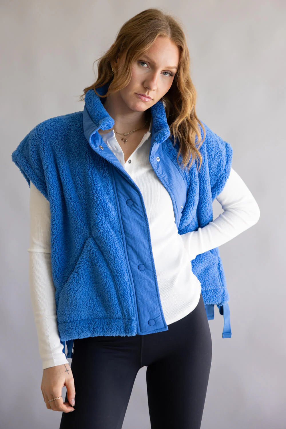 FP Movement Scout It Out Fleece Vest for Women in Light Cobalt | OB2310559-LIGHTCOBALT - Image 3