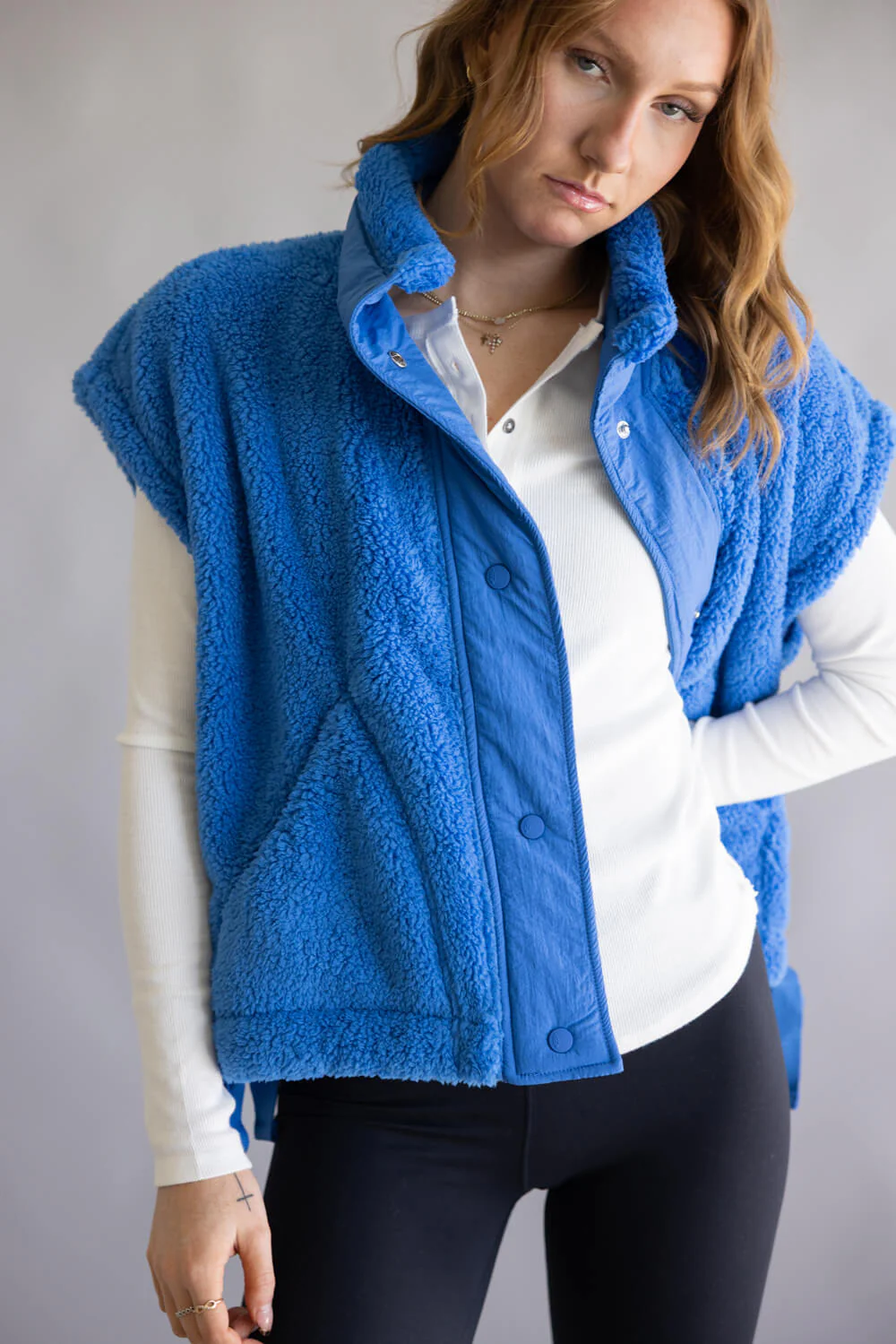 FP Movement Scout It Out Fleece Vest for Women in Light Cobalt | OB2310559-LIGHTCOBALT - Image 4