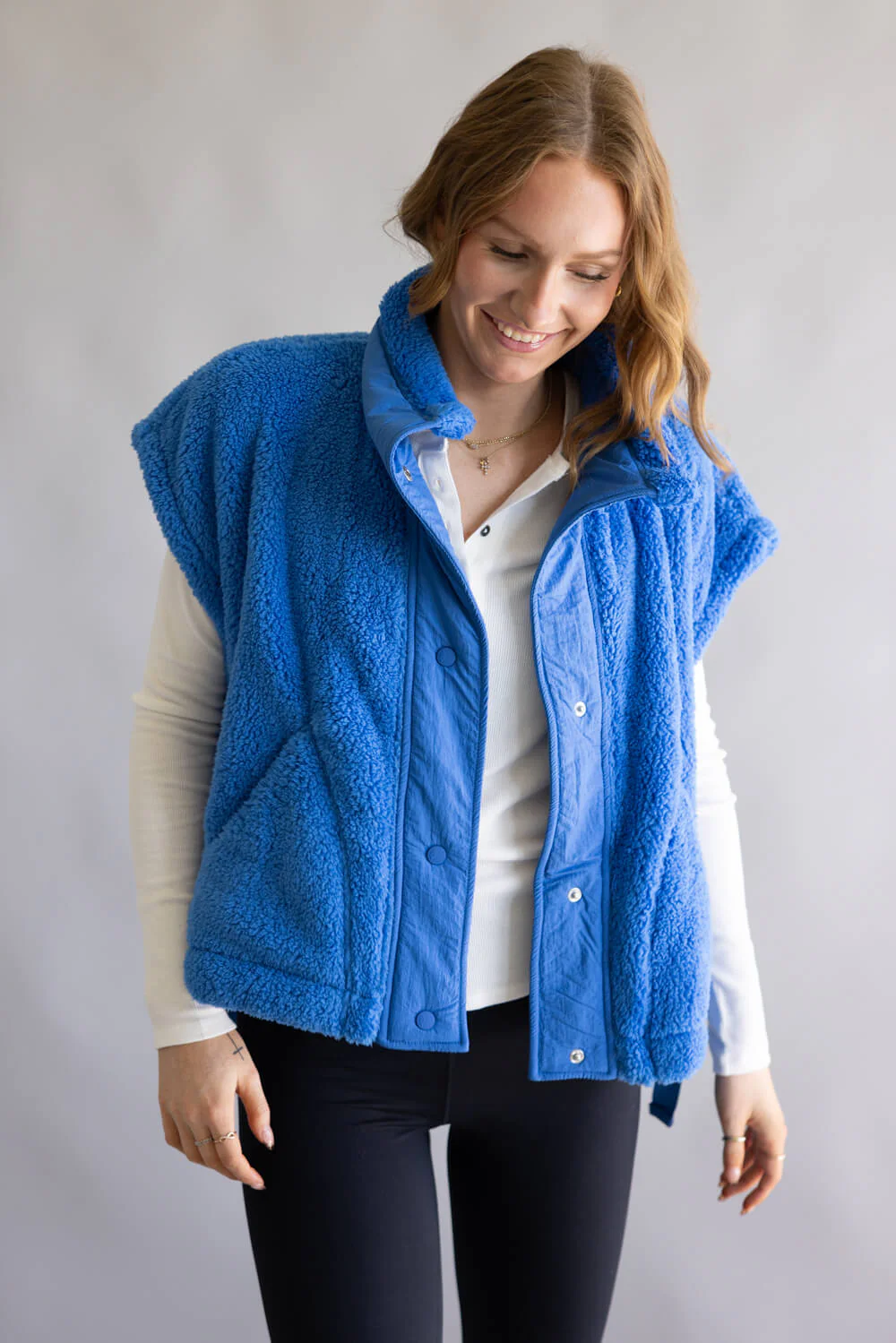 FP Movement Scout It Out Fleece Vest for Women in Light Cobalt | OB2310559-LIGHTCOBALT - Image 6