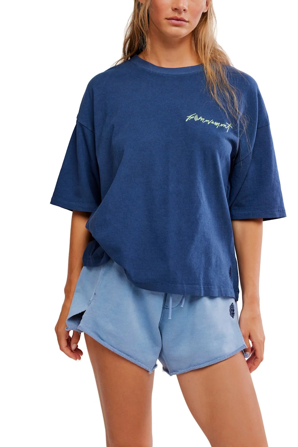 FP Movement Tackle Logo Tee for Women in Navy | OB2189250-BUTINAVY - Image 4
