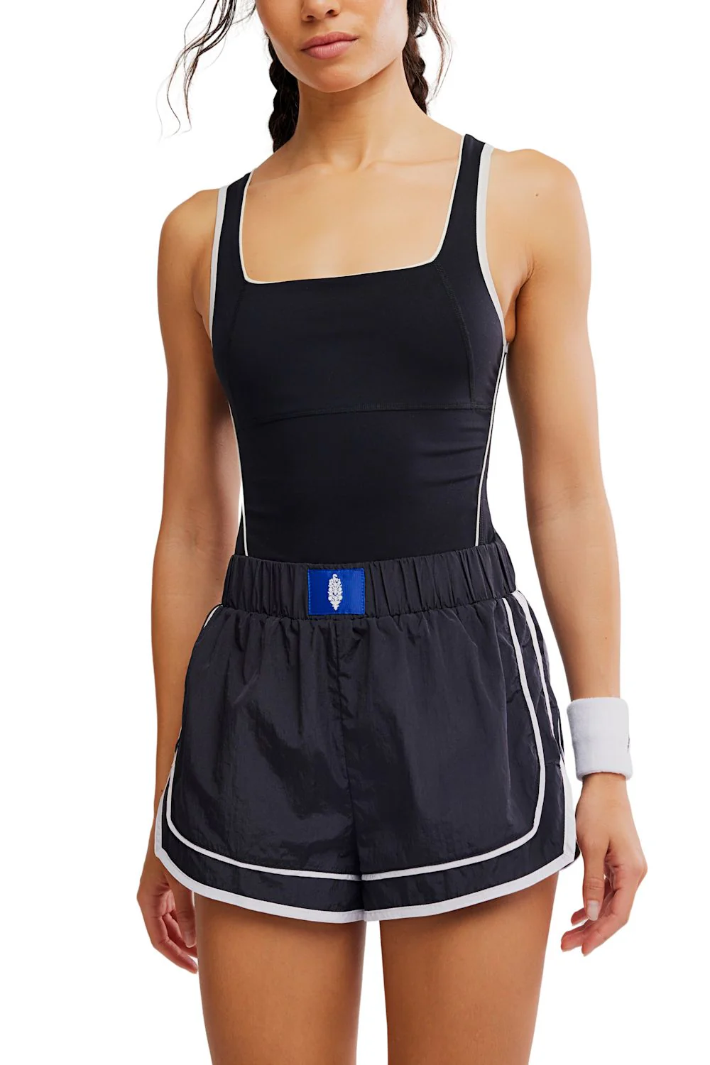 FP Movement Varsity Blues Runsie for Women in Black Combo | OB2234029-BLACKCOMBO - Image 4