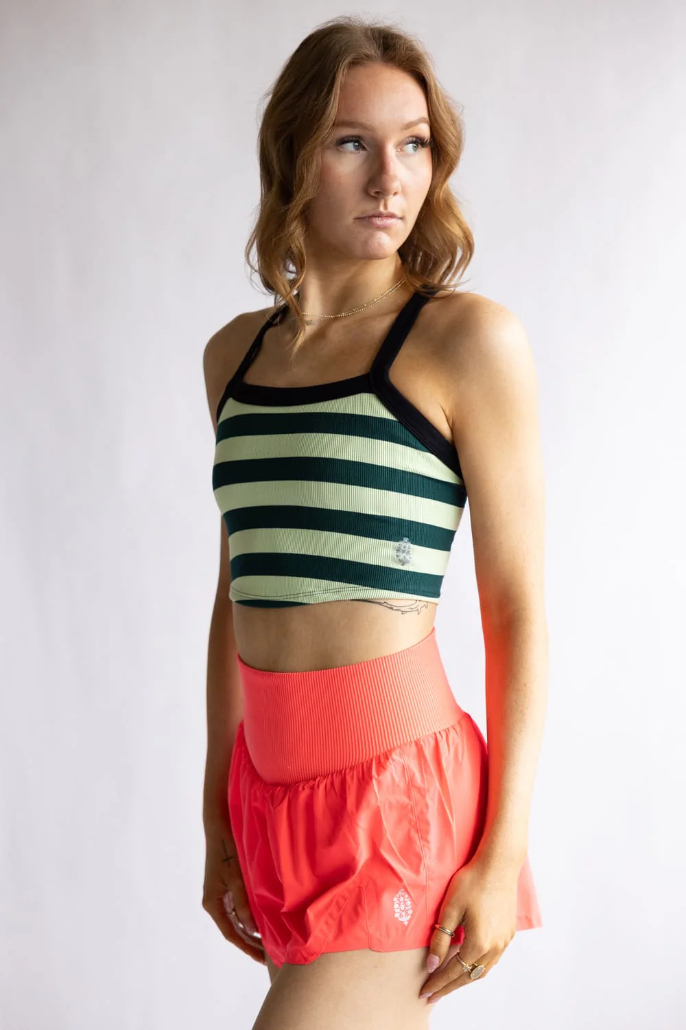 FP Movement We The Free All Clear Striped Cami for Women in Evergreen Combo | OB2098661-EVERGREEN - Image 3