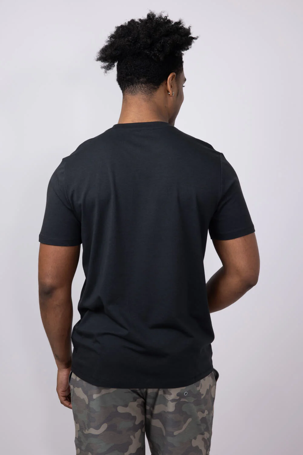 Free Fly Bamboo Current Pocket T-Shirt for Men in Black | MCNPT300-BLK - Image 2