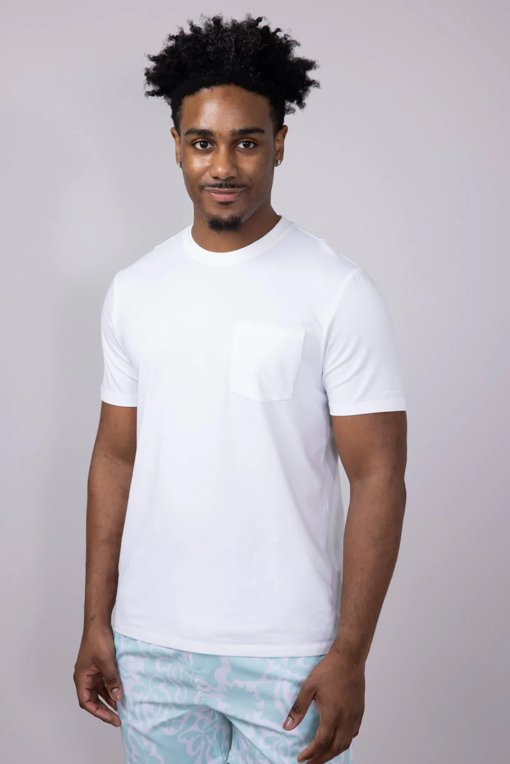 Free Fly Bamboo Current Pocket T-Shirt for Men in White | MCNPT011-WHITE - Image 3