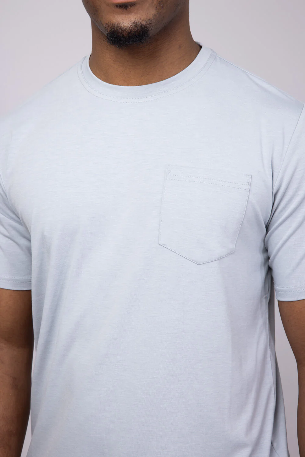 Free Fly Bamboo Flex Pocket T-Shirt for Men in Heather Grey | MFT110-HEATHERGRAY - Image 3