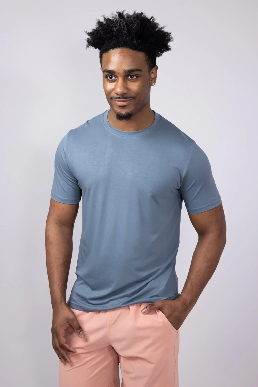 Free Fly Bamboo Motion T-Shirt for Men in Slate Blue | MMTSS-SLATEBLUE - Image 3