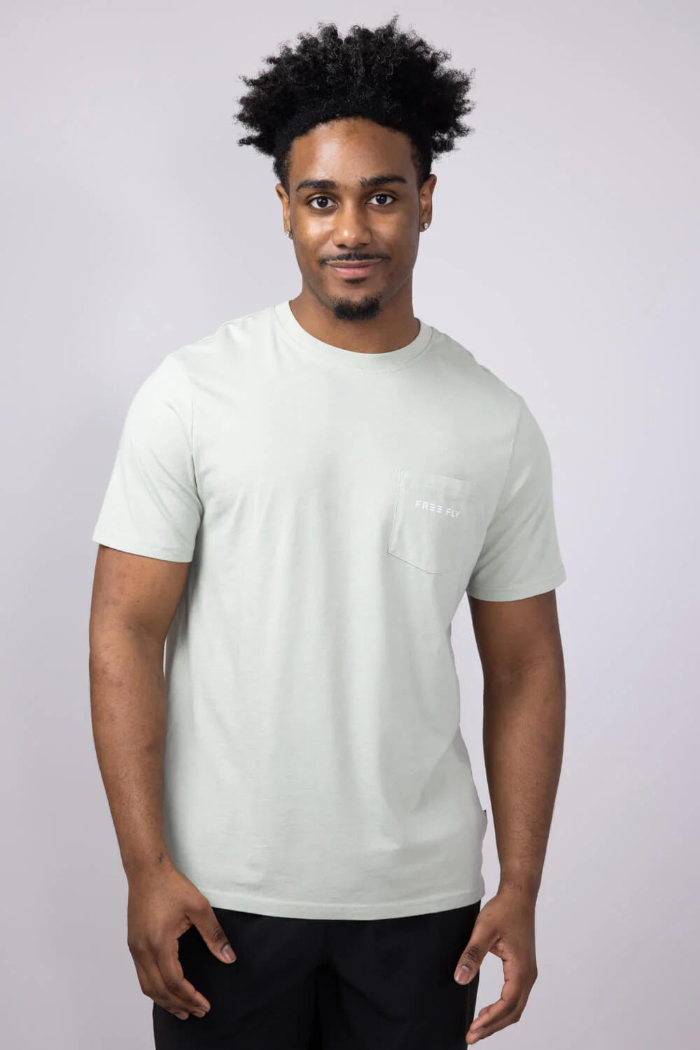 Free Fly Channel Markers Pocket T-Shirt for Men in Heather Desert Sage | MGRCHN529-SAGE - Image 2