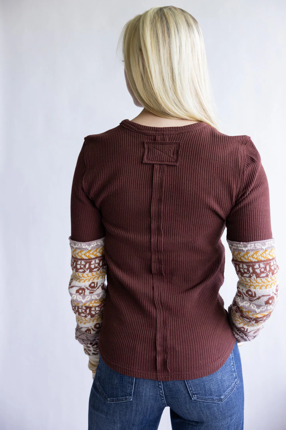Free People All In Cuff Top for Women in Chocolate Combo | OB2050517-2250-CHOCOLATECOMBO - Image 2