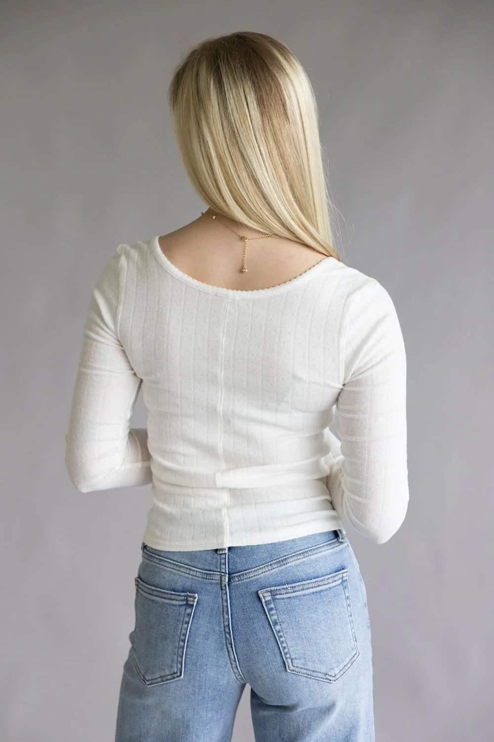Free People Intimately End Game Pointelle Top for Women in Sugar Swizzle | OB2412317-1103-SUGARSWIZZLE - Image 4