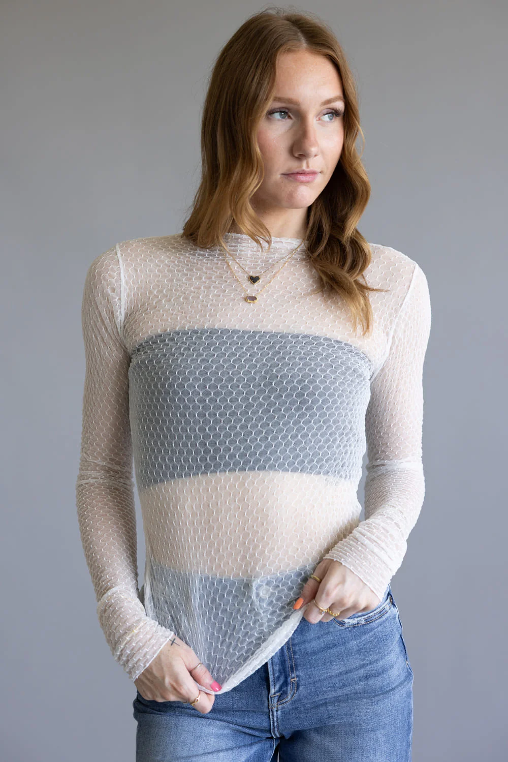 Free People Intimately Minding My Own Business Sheer Layering Top for Women - Image 3