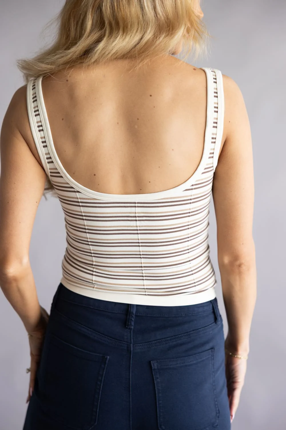 Free People Intimately Striped Simply Soft Cami for Women in Canyon Sunset | FP262-B-STRI-2200-CANYONSUNSET - Image 5