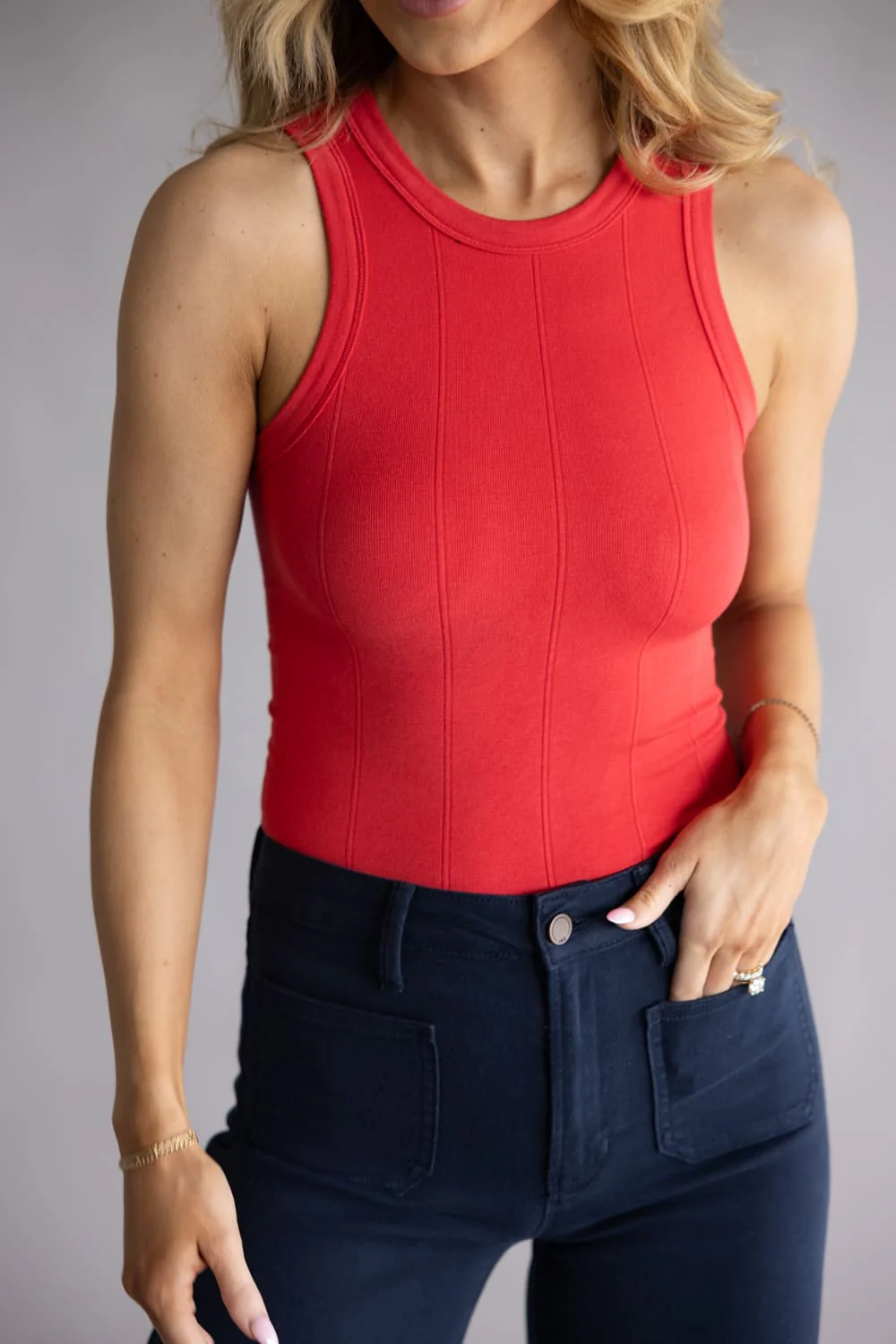 Free People Intimates So Soft Seamless Modal Tank for Women in Atlas Red | OB2290329-6600-ATLASRED - Image 3
