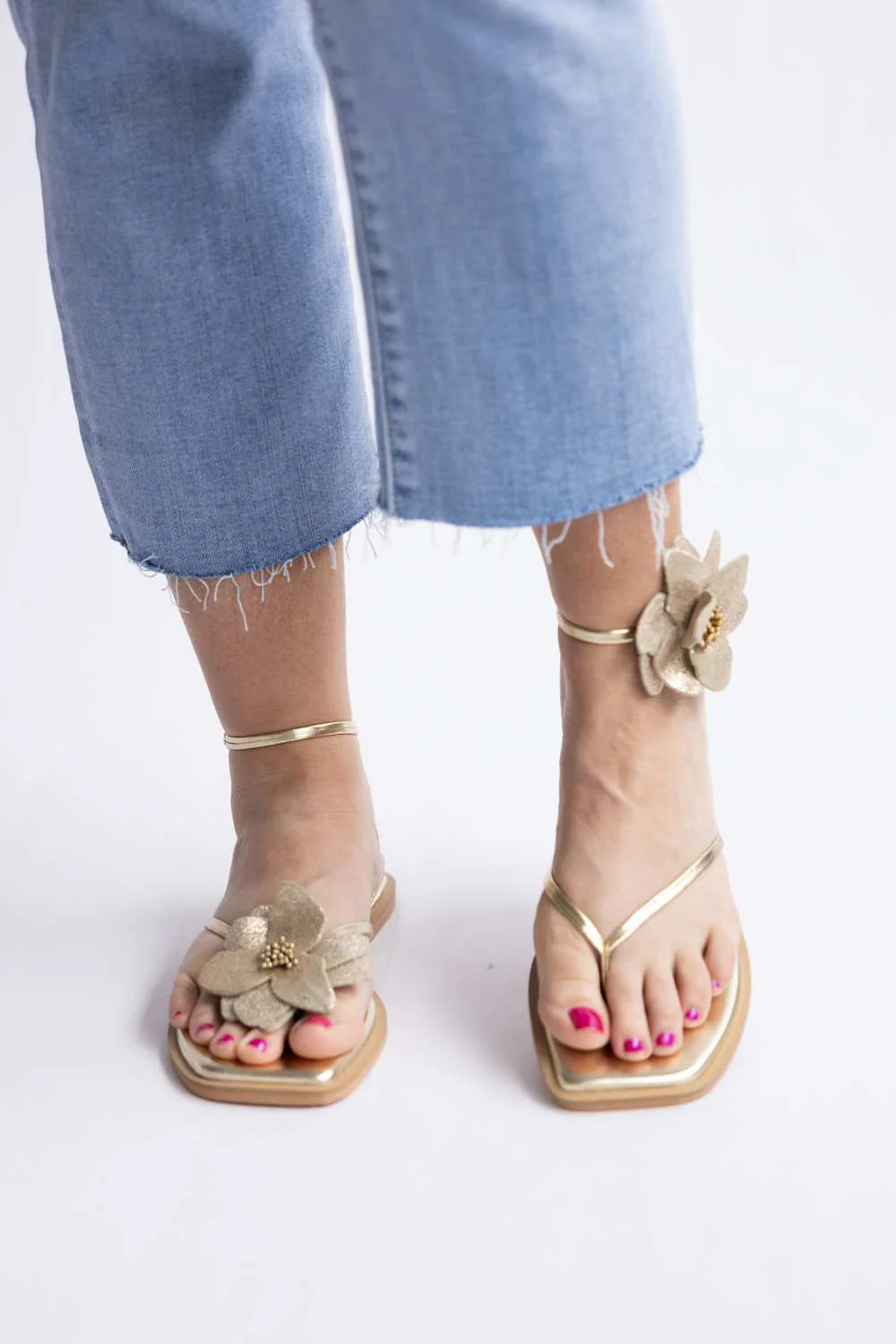 Free People Mismatch Magnolia Sandals for Women in Gold | OB2409749 - Image 3