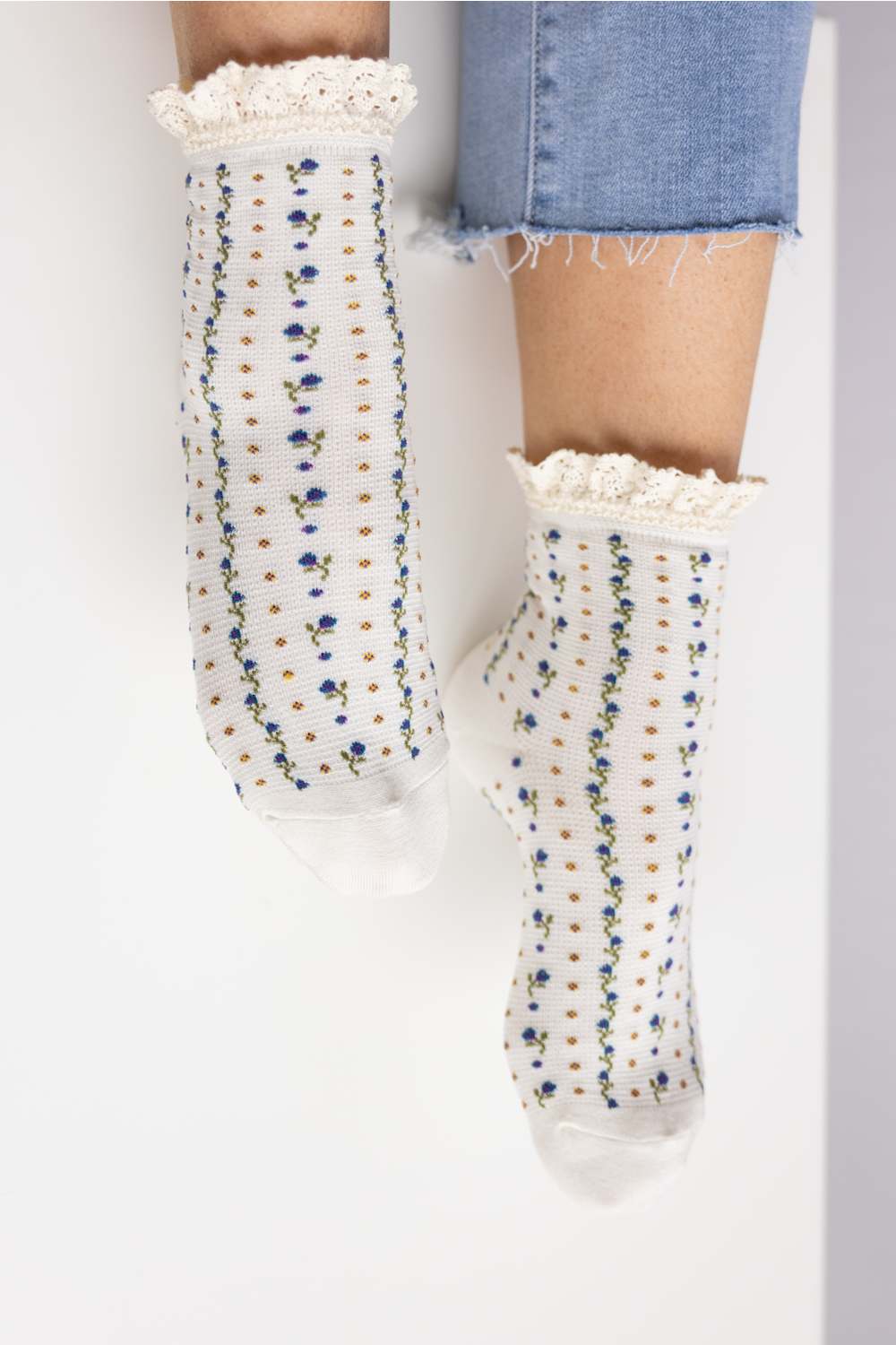 Free People Rosebud Waffle Knit Ankle Socks - Image 2