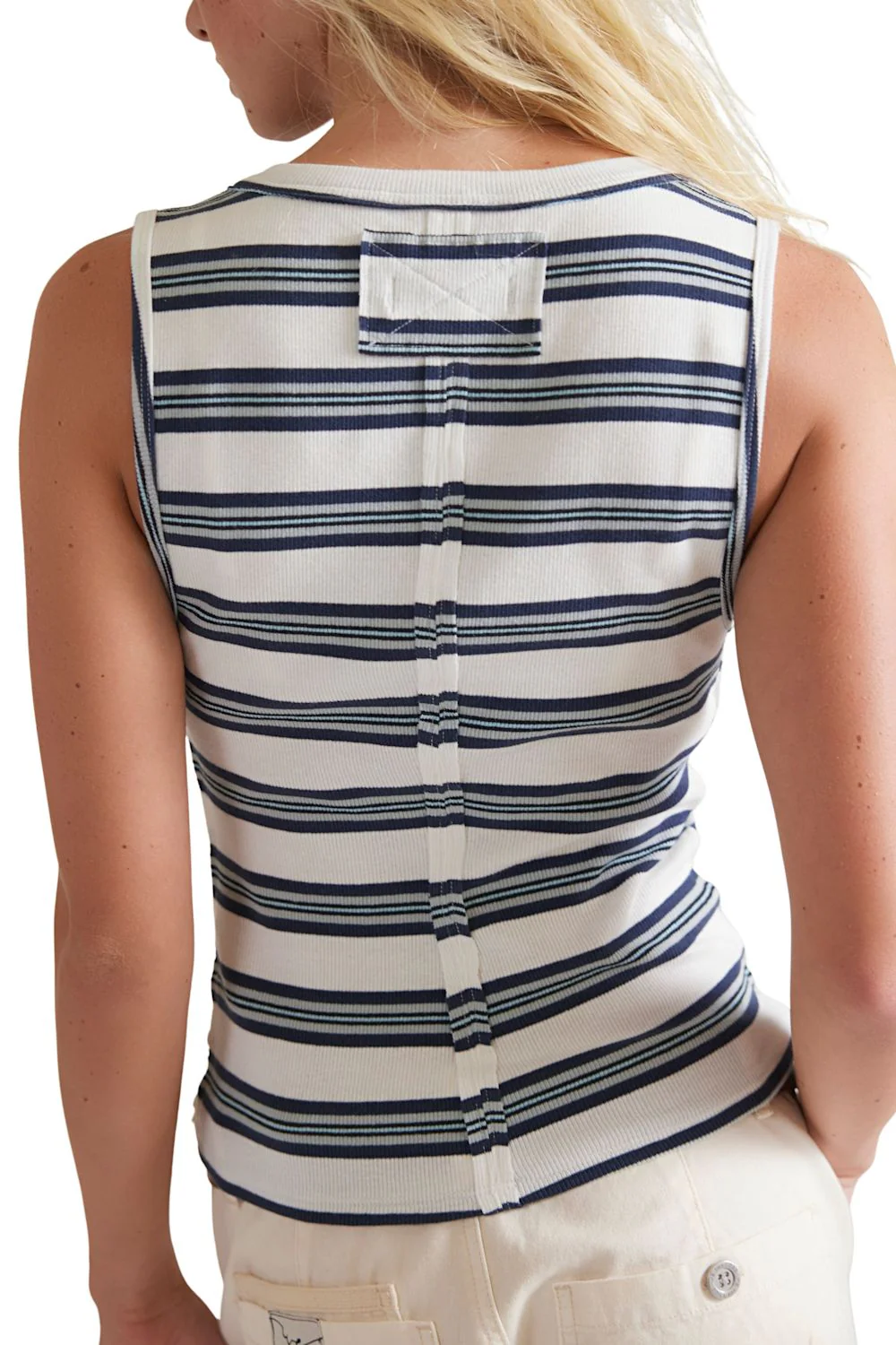 Free People We The Free Jamie Henley Striped Tank Top for Women in White Combo | OB2518173-1100-WHITECOMBO - Image 4