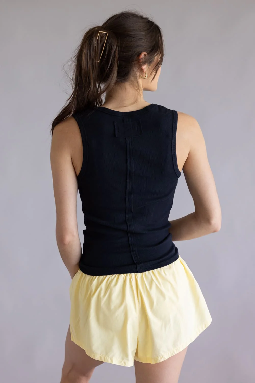Free People We The Free Neria V-Neck Tank for Women in Black | OB2180045-0010-BLACK - Image 2