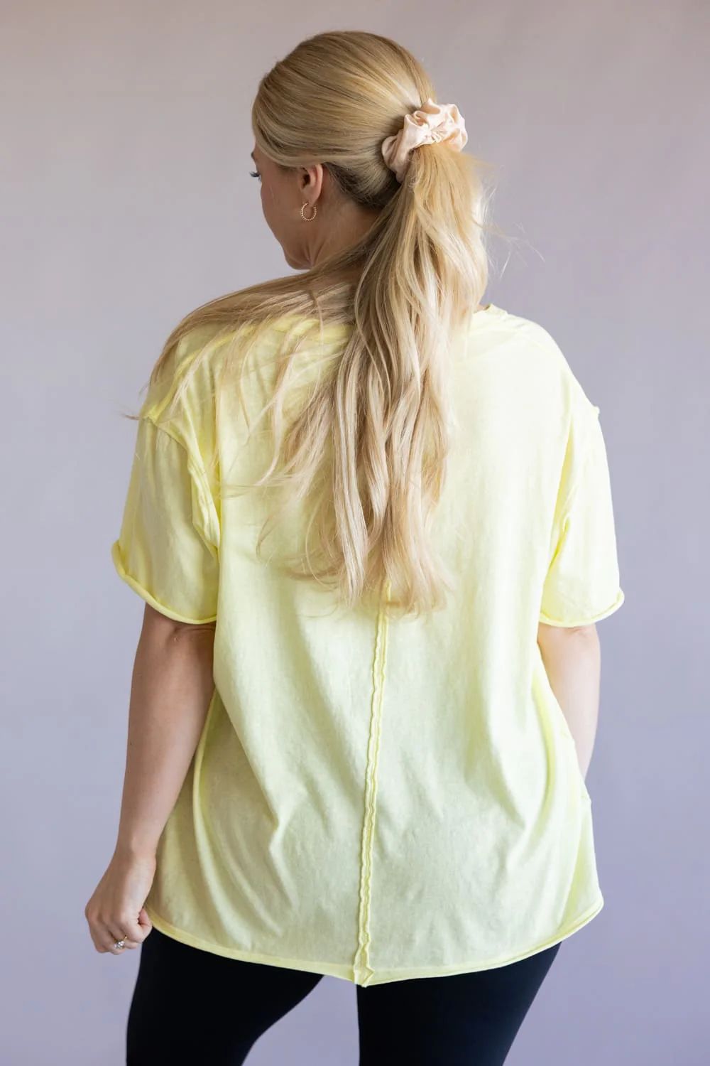 Free People We The Free Nina Tee for Women in Lemon Water  | OB1984242-7762-LEMONWATER - Image 3