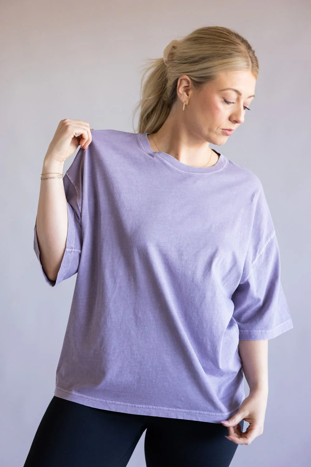 Free People We The Free Perfect Oversized Tee for Women in Plum Ash  | OB2187912-5533-PLUMASH - Image 3