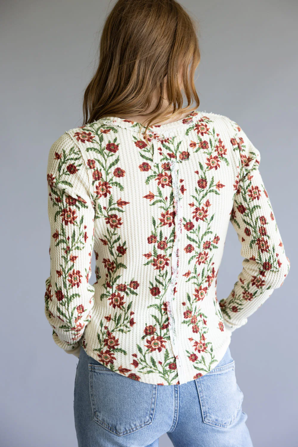 Free People We The Free Pretty Little Thermal for Women in Sand Combo Folk Vine | OB1874365-1006-SANDCOMBOFOLKVINTAGE - Image 2