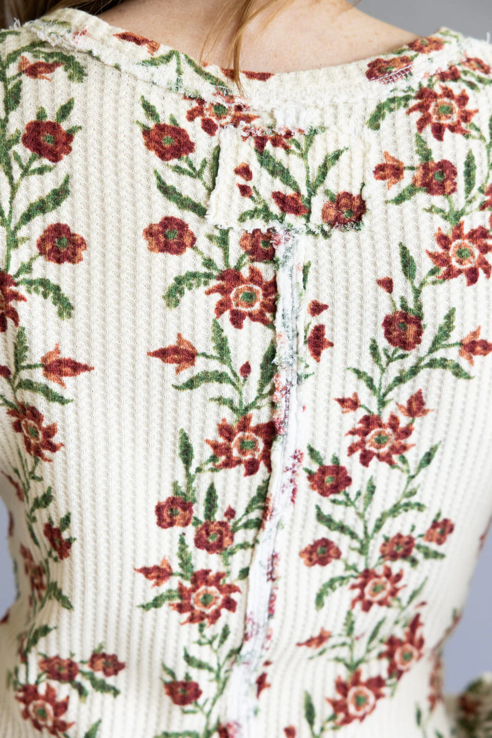 Free People We The Free Pretty Little Thermal for Women in Sand Combo Folk Vine | OB1874365-1006-SANDCOMBOFOLKVINTAGE - Image 3