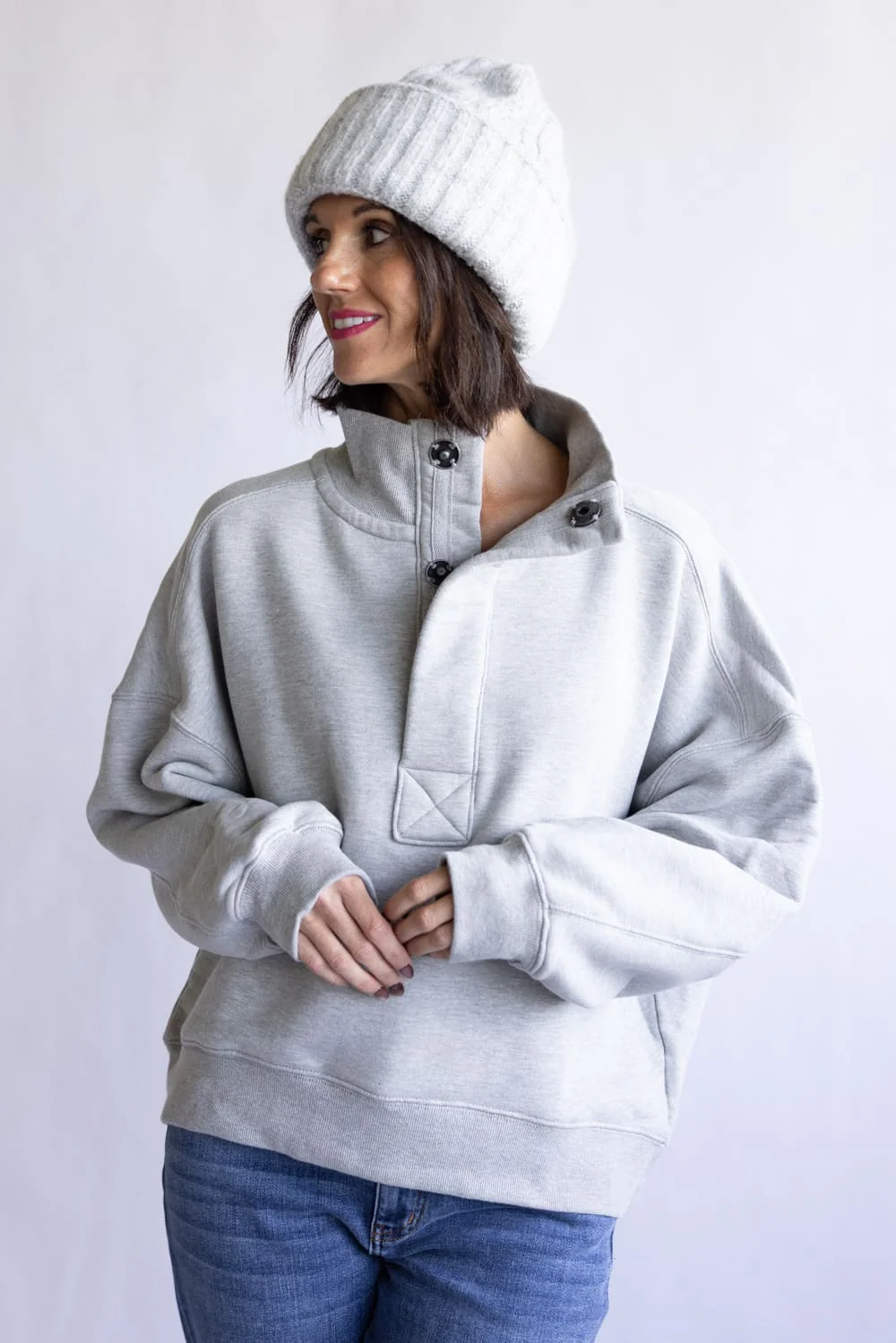 Free People We The Free Timeless Pullover for Women in Heather Grey | OB2314740-0016-HEATHERGREY - Image 4