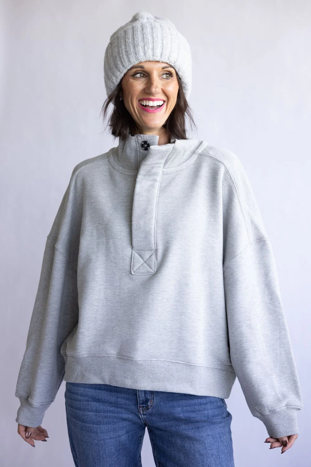 Free People We The Free Timeless Pullover for Women in Heather Grey | OB2314740-0016-HEATHERGREY - Image 5
