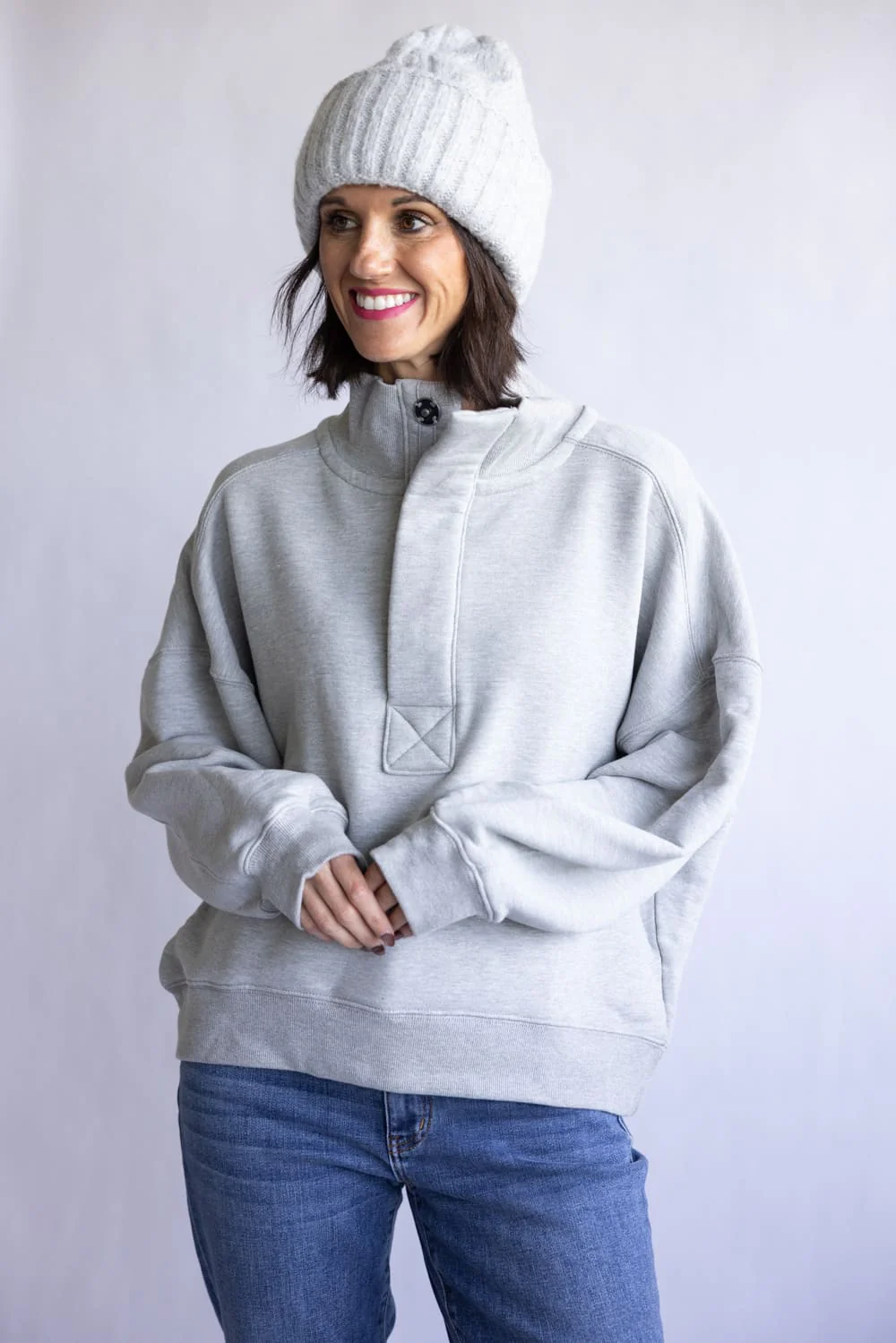 Free People We The Free Timeless Pullover for Women in Heather Grey | OB2314740-0016-HEATHERGREY - Image 6
