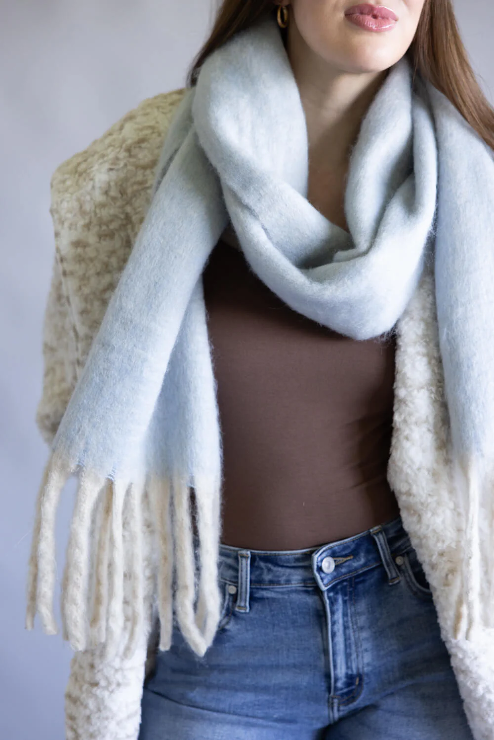 Free Peple Winter Chill Blanket Scarf for Women